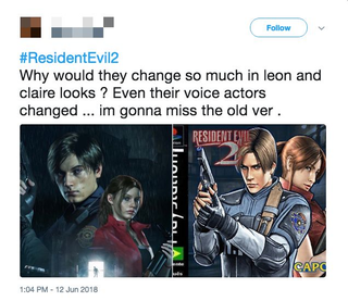 Illustration for article titled Some Fans Aren't Feeling Resident Evil 2's Remake FacesÂ